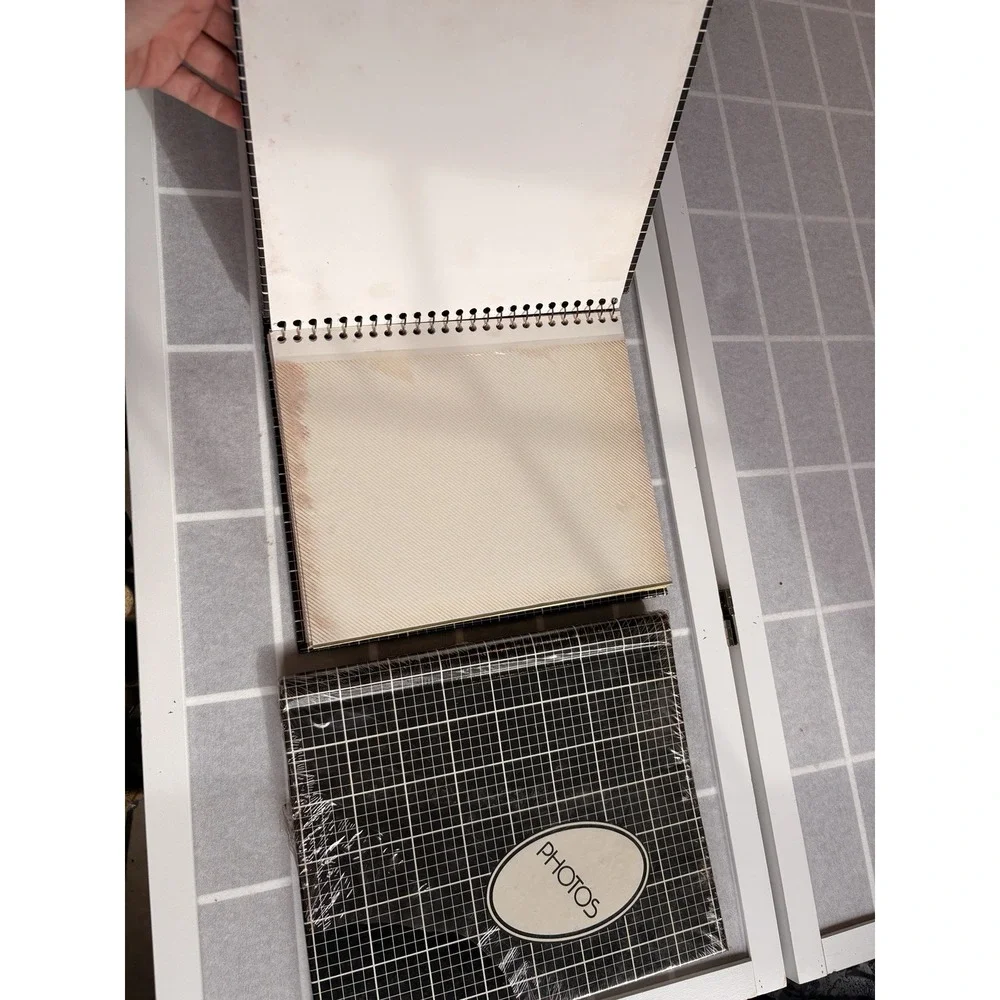 2 *BRAND NEW* Vintage 1980's Black & White Photo Albums Self Adhesive Pages